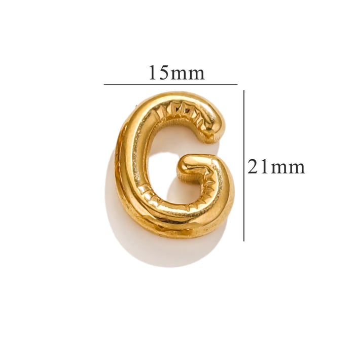 1 Piece Classic Simple Style Letter G Shape Stainless Steel  Gold Color Women's Pendant 